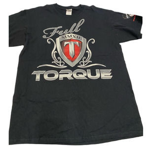 Full Torque Mens Graphic Black T-Shirt Gildan Size L